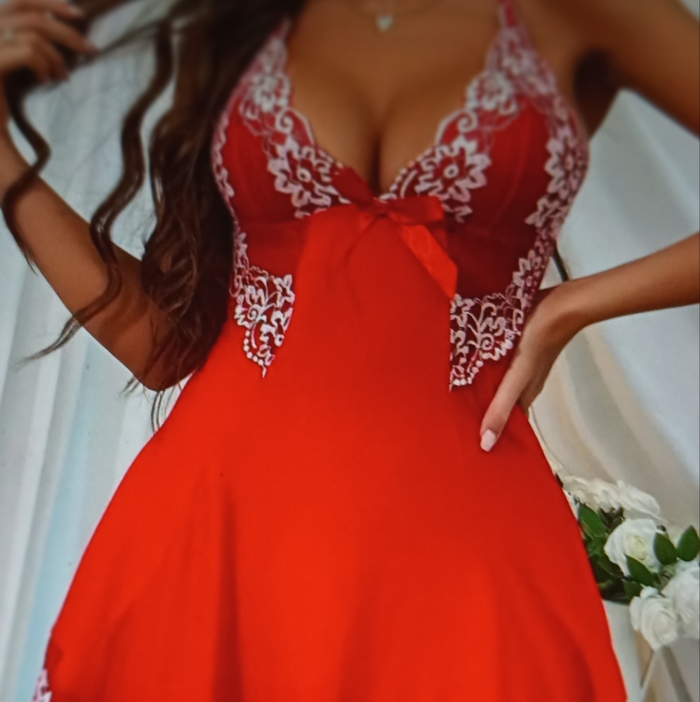 Elegant V Neck Backless Nightie